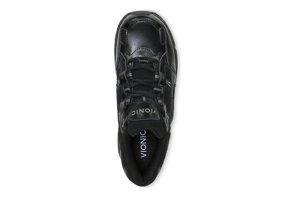 Vionic Men’s 23Walk Walker Black Leather Sneakers, Size 10 M Vionic Walker - Men main image 4
