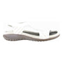 Sandal, Naot Kawhia: white vegan fabric upper, textured sole, ankle strap, eco-friendly design.