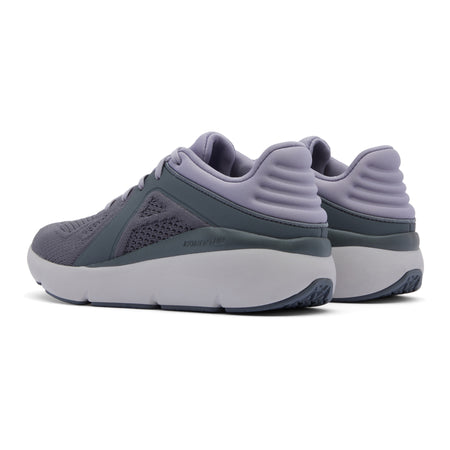 Model wearing MXV Shift Metatarsal in color Grey Lilac Knit