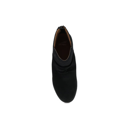 Stephanie in Black Waterproof Suede - top view