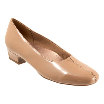 Doris in Beige Patent - side view