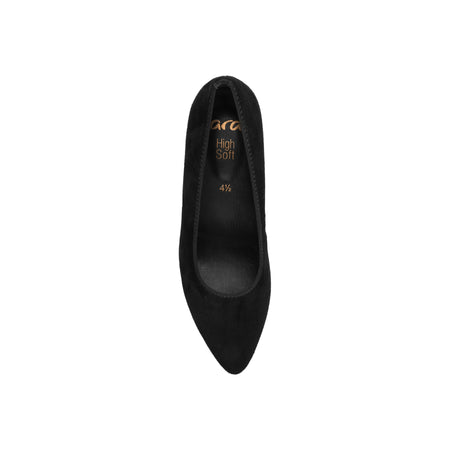 Amber in Black Suede - top view