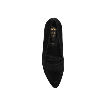 Ambrosia in Black Suede - top view