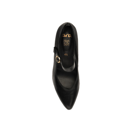 Amethyst in Black Calf - top view