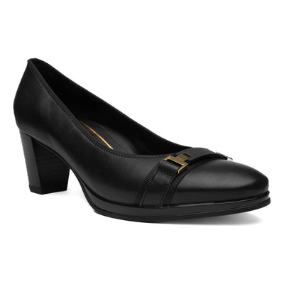 Ophelia Buckle in Black - side view