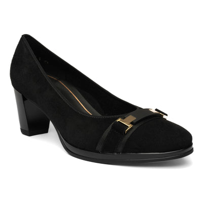 Ophelia Buckle in Mocca - side view