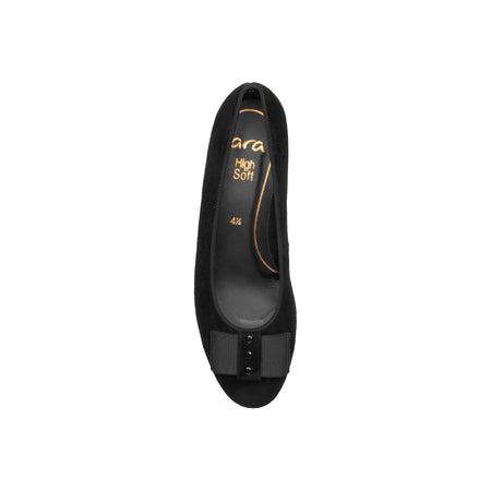 Bijou in Black Suede - top view