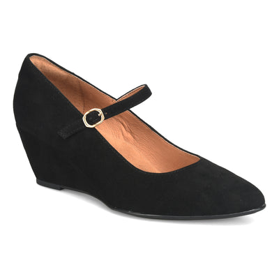 Wisteria in Black Suede - side view