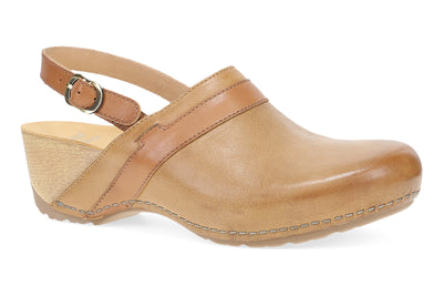 Tammy in Tan Milled Burnished - side view