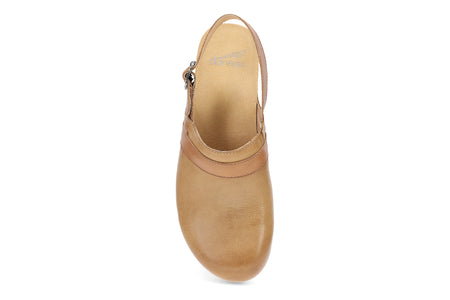 Tammy in Tan Milled Burnished - top view