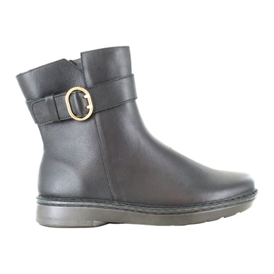 Capri in Black Water Resistant Leather - side view