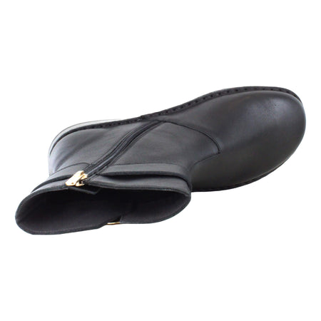 Capri in Black Water Resistant Leather - top view