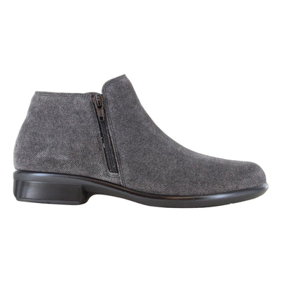 Helm in Black Embossed Suede - side view