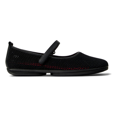 Right Nina Moccasin in Black - side view