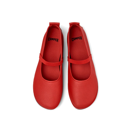 Right Nina Shoe in Medium Red - top view