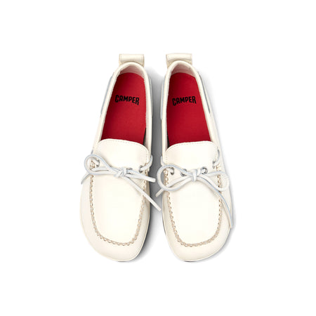Right Nina Boat in White Natural - top view