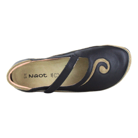 Matai in Black Water Resistant Leather-Brown Cedar Suede - top view