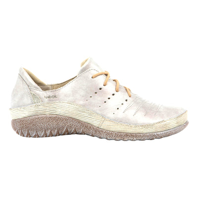 Kumara in Quartz Metallic Leather-Platinum Stripe - side view