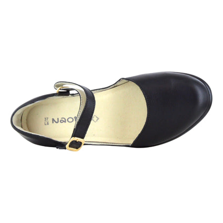 Amihan in Black Water Resistant Leather - top view
