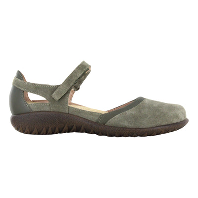 Tekapo in Hunter Green Suede-Green Soft Leather - side view