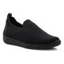 Slip-on black sneaker ara Leena 3 with knit upper, low heel, removable insoles, and textured sole for comfort.