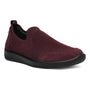 Sneaker, maroon mesh, ara Lilith 2 women’s slip-on with Highsoft comfort and black rubber sole.