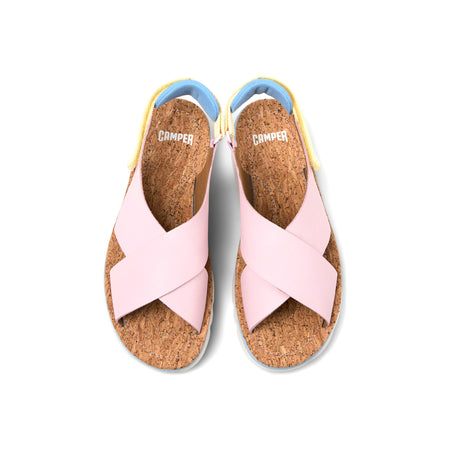 Oruga Sandal in Lt Pastel Pink - top view