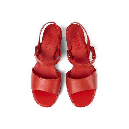 Katie Sandal in Bright Red - top view