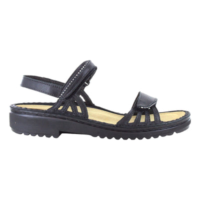 Anika in Black Wr Leather - side view