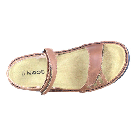Anika in Latte Brown Leather - top view