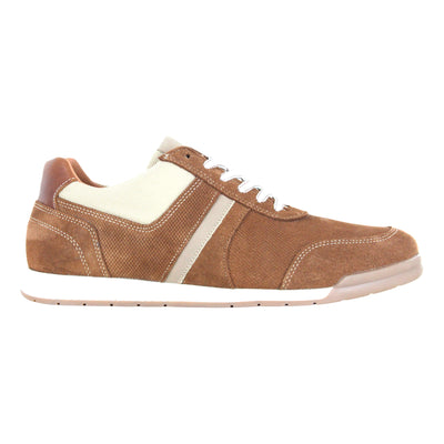 Spin in Brown-Camel Suede Combo - side view