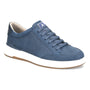 Sneaker in white premium leather with slip-resistant rubber sole by Align Jenson, shown on plain white background.