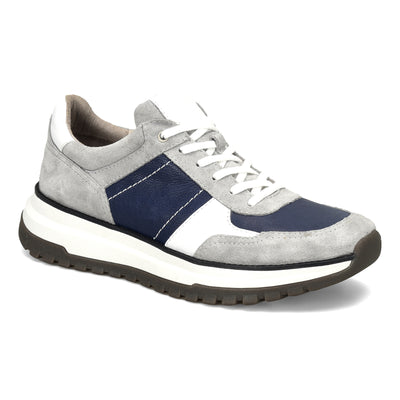 Bryce in Silver Grey Wht Nvy - side view