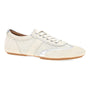 Sneaker in beige mesh with silver accents, Dansko Milana, features orthopedic support and breathable panels.