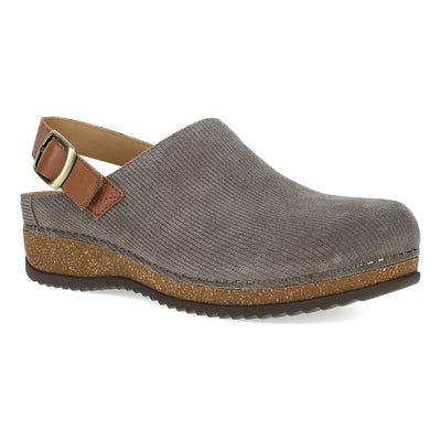 Merrin in Stone Emb Suede - side view