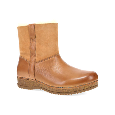 Mckenzie in Tan Waxy Milled - side view
