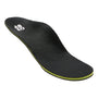 Insole, ABEO 3D3 Orthotics Premium Orthotic Womens Neutral, black with green trim, arch support, on white background.
