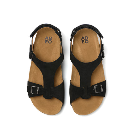 Algarve Buckle Metatarsal in Black - top view