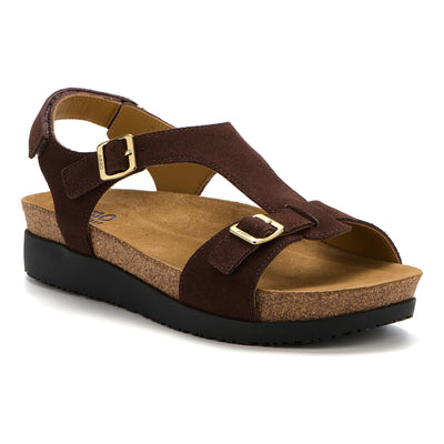 Algarve Buckle in Chocolate - side view