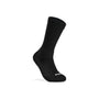 Crew sock, black ABEO 3 Pk, upright, moisture-wicking fabric visible, AEE marking on toe.