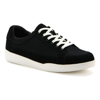 Encore Retro Sneaker in Black - side view
