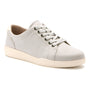Sneaker, ABEO Encore, light gray with white laces; orthotic footbed, arch support, heel support.
