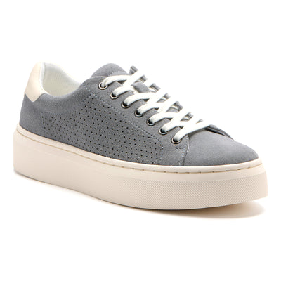 Jumpstreet Sneaker in Dark Grey Suede - side view