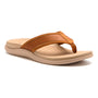 Sandal, tan/brown, ABEO Laguna, cushioned sole with arch and heel support on white background.