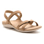 Sandal, tan leather, ABEO Oasis Cross Metatarsal with cushioned sole, arch support and adjustable straps.