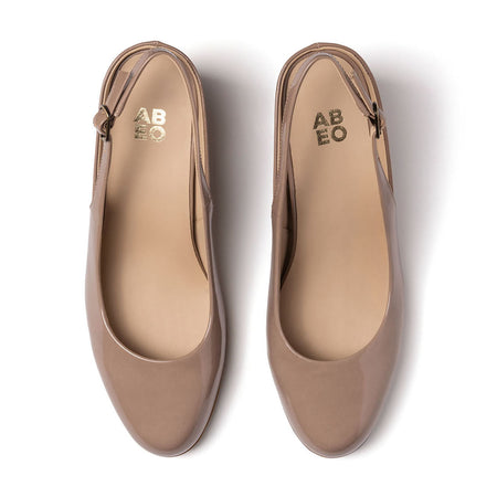 Tempo Slingback in Tan Pat - top view