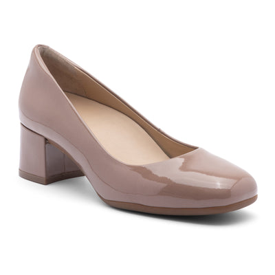 Avenue Pump in Tan Patent - side view