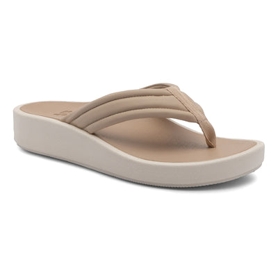 Paseo Thong Sandal Metatarsal in Cuban Sand - side view