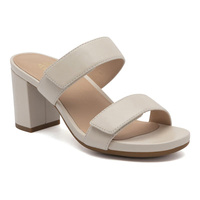 Tempo Slide Metatarsal in Off White Leather - side view