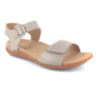 Sandal, beige, Strive Bay; open toe, ankle strap with buckle, velcro front; supportive footbed for comfort.